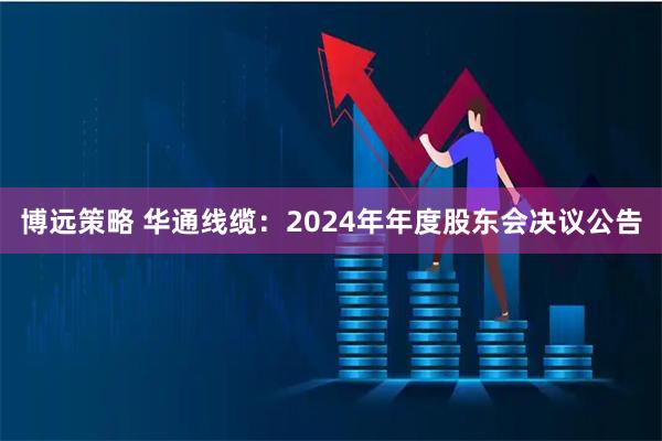 博远策略 华通线缆：2024年年度股东会决议公告