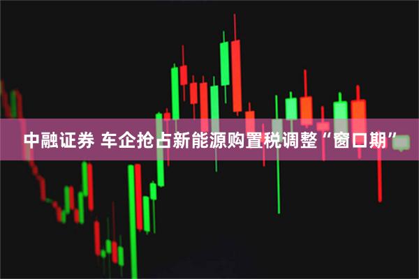 中融证券 车企抢占新能源购置税调整“窗口期”