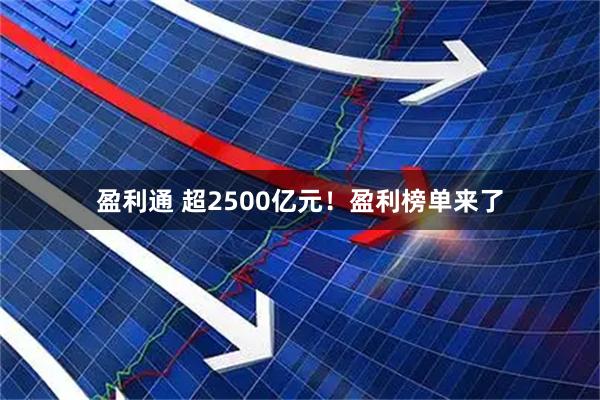 盈利通 超2500亿元！盈利榜单来了
