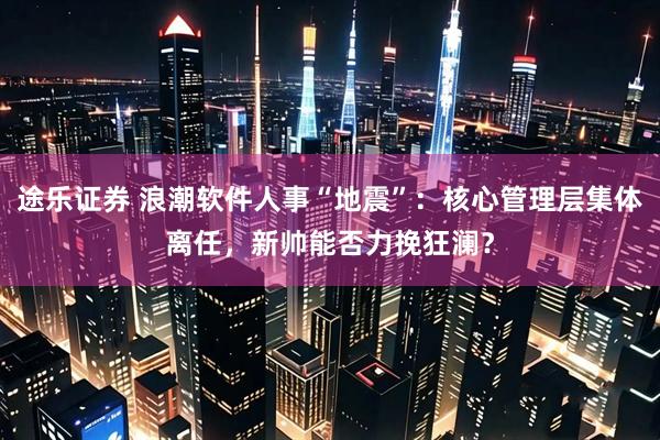 途乐证券 浪潮软件人事“地震”：核心管理层集体离任，新帅能否力挽狂澜？